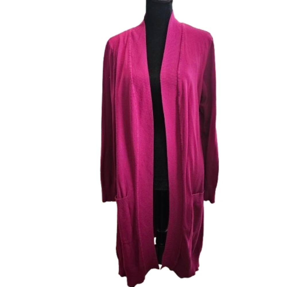 Cielo Fuchsia Open Front Cardigan